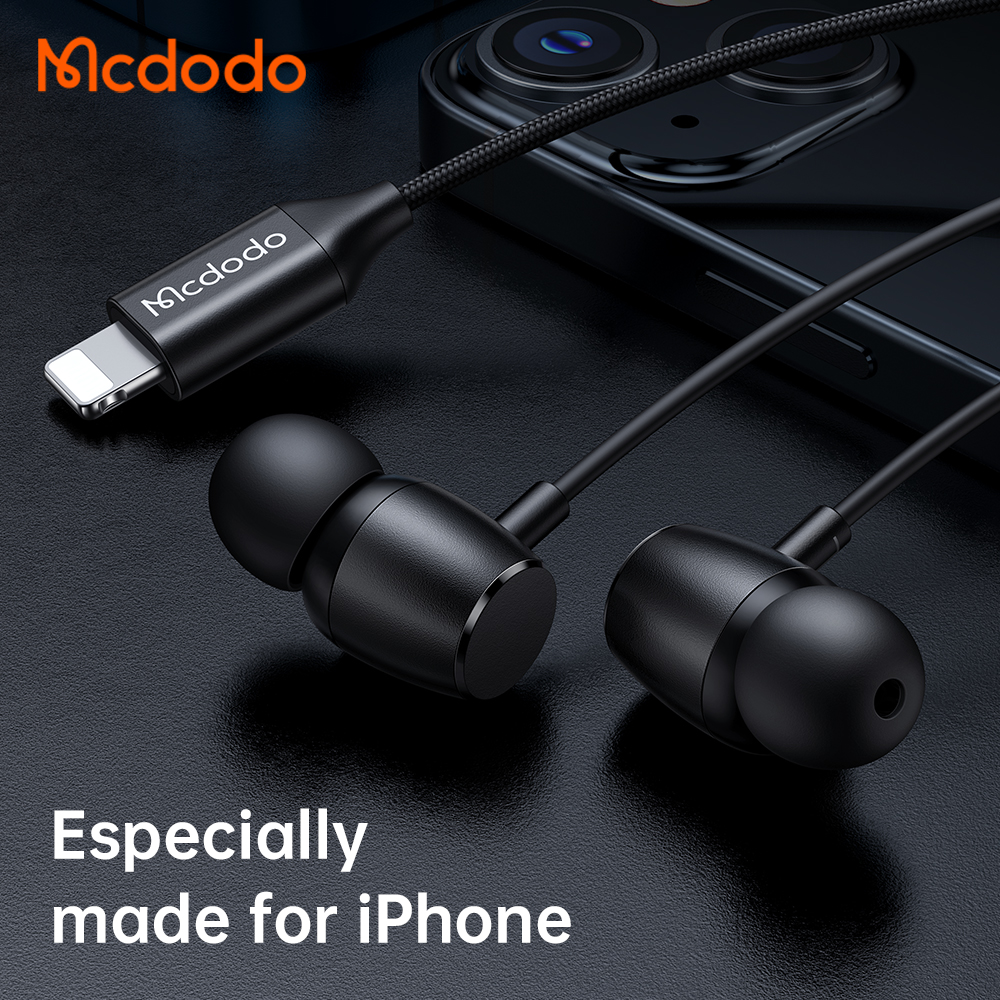 Jual MCDODO Earphone Headset For iPhone Lightning Audio, Call, Open Mic ...