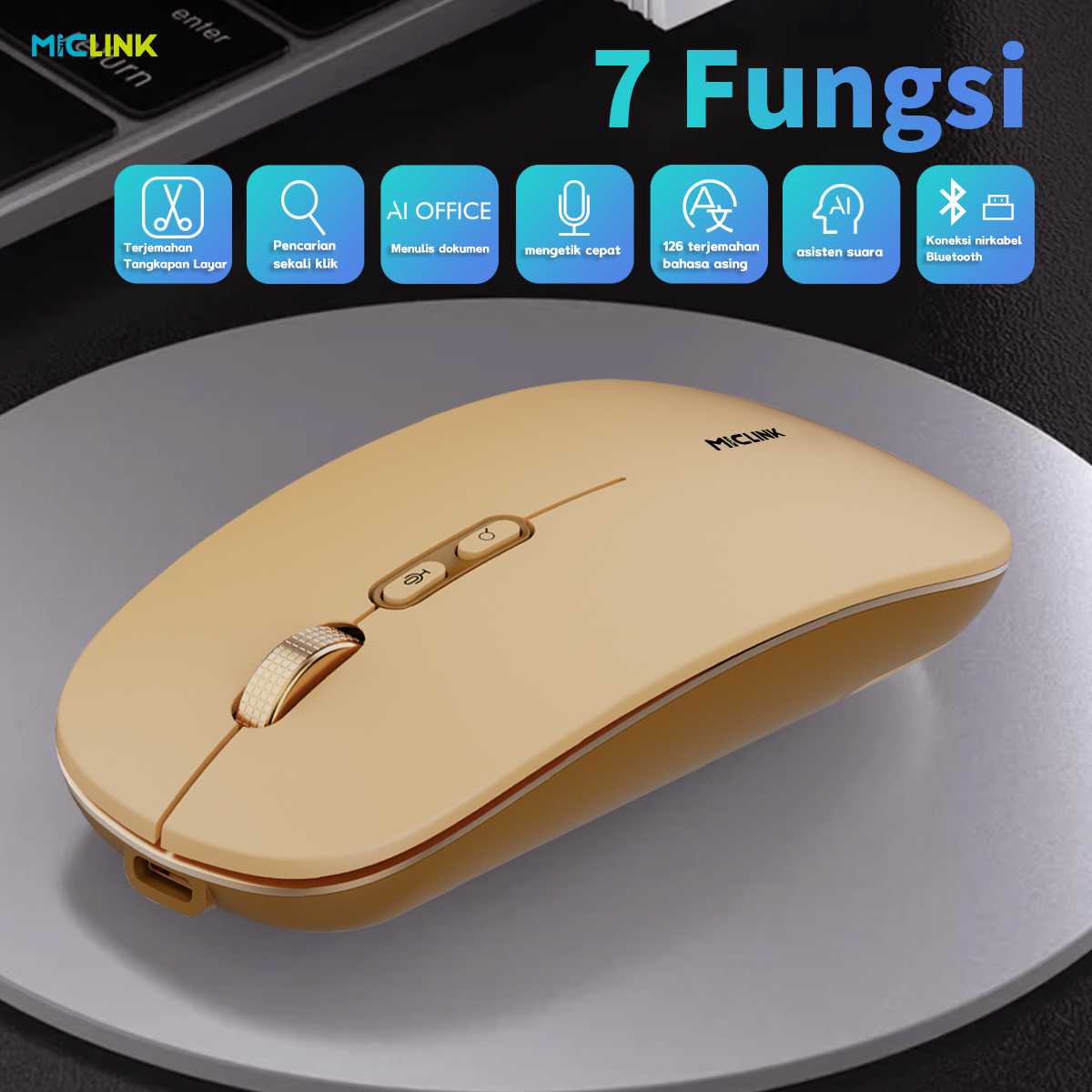 Jual MICLINK M108 Smart AI Voice Mouse untuk Mengetik dan Menerjemahkan ...