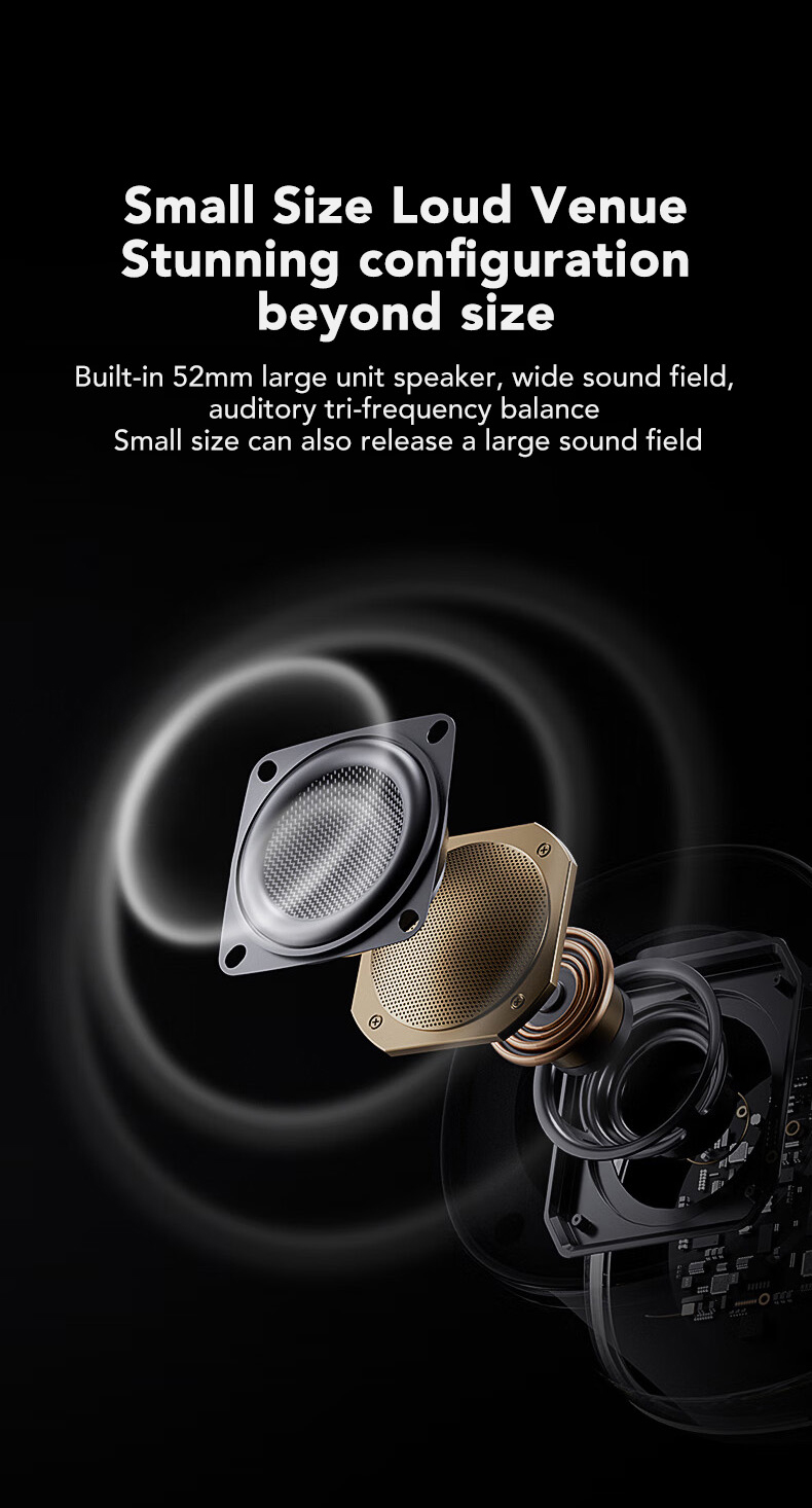Jual Miniso M100 Speaker Bluetooth V5.4 Wireless Portable TWS Bass Mini ...