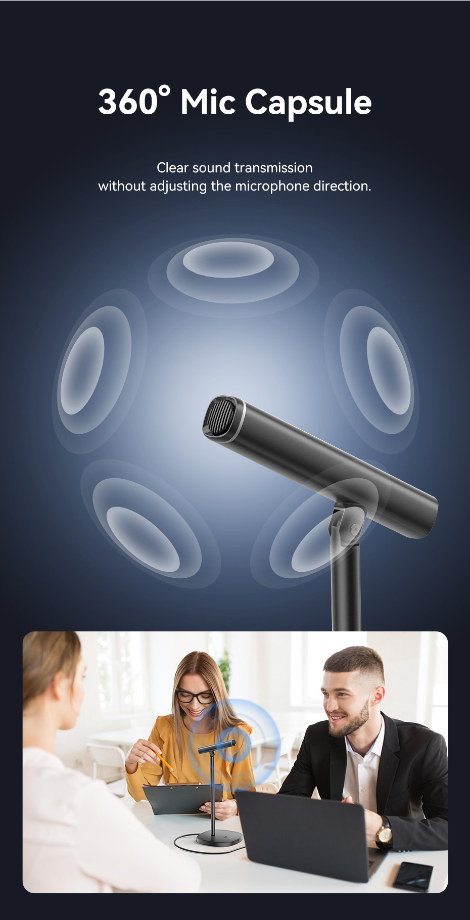 Jual Vention USB Desktop Microphone DSP Noise Cancelling with Mute