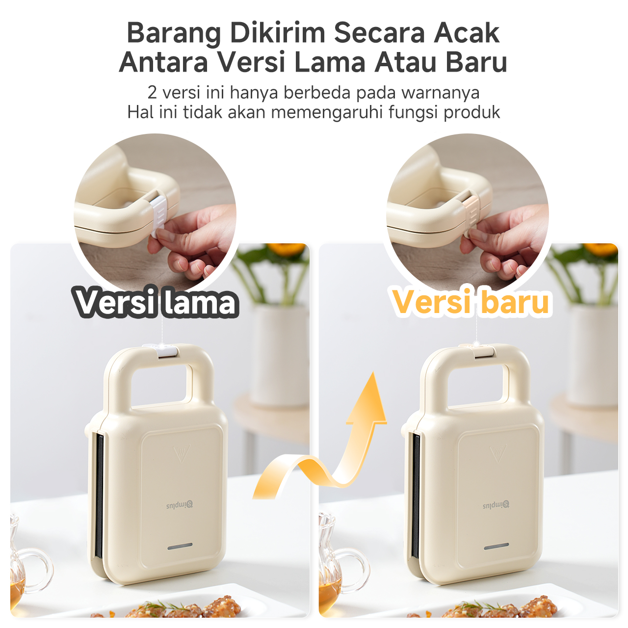 Jual Simplus Sandwich Maker Pemanggang Roti Toaster Anti Lengket Low ...