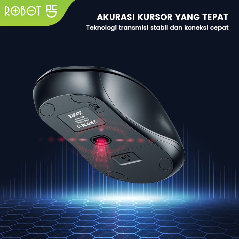 Jual ROBOT Mouse Wireless M206 2.4GHz Optical 1600DPI Presisi Tinggi ...