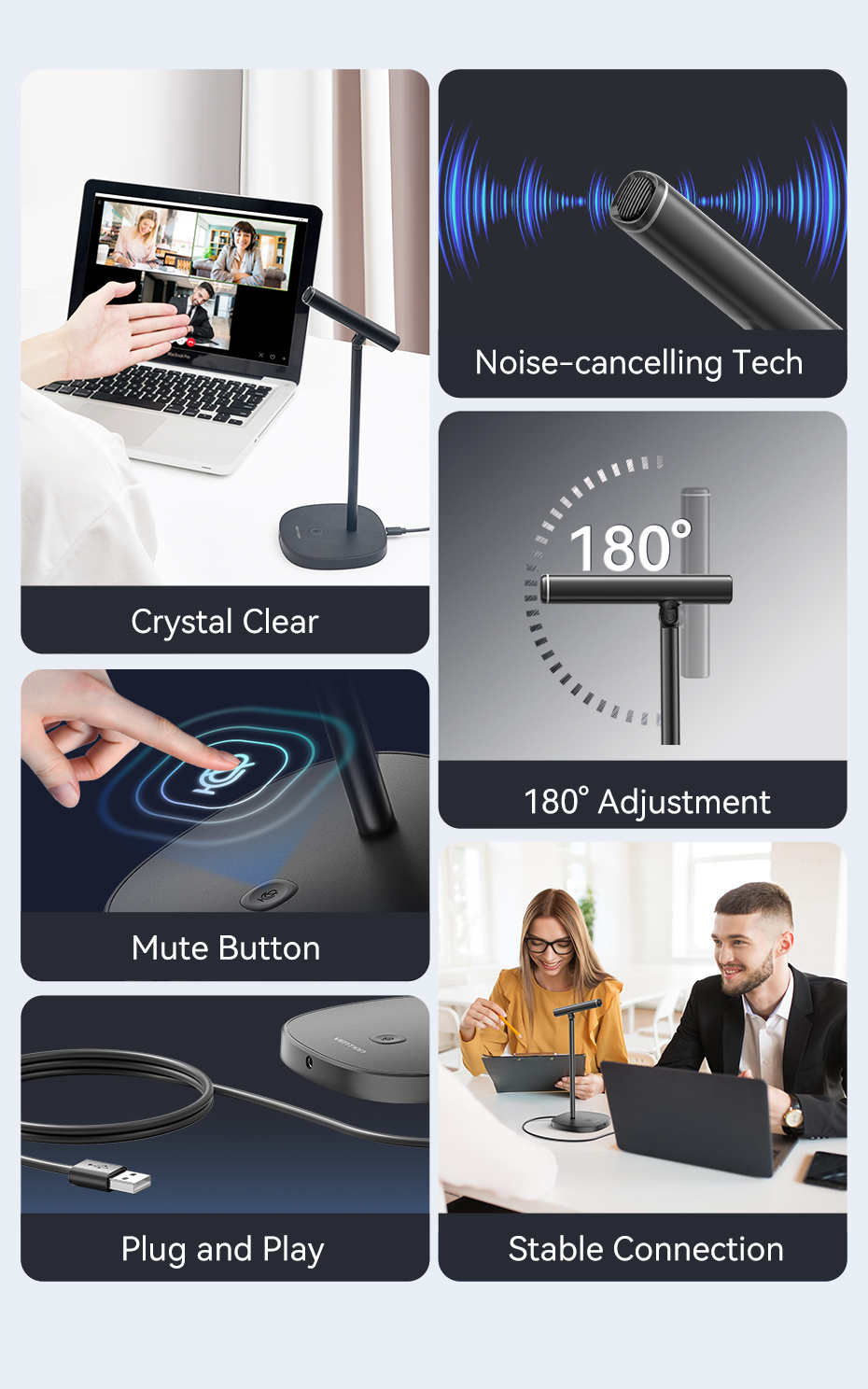 Jual Vention USB Desktop Microphone DSP Noise Cancelling with Mute