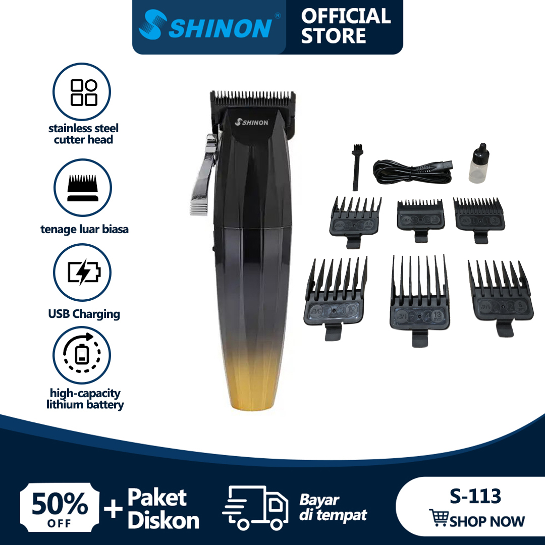 Jual SHINON S-113 Hair Clipper Alat Pangkas Rambut Original Alat Potong ...