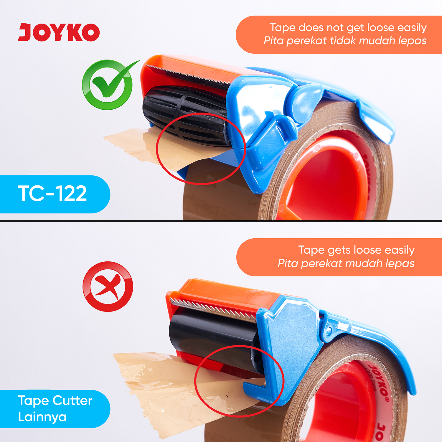 Jual Tape Cutter Tape Dispenser Pemotong Pita Perekat Joyko TC-122 ...
