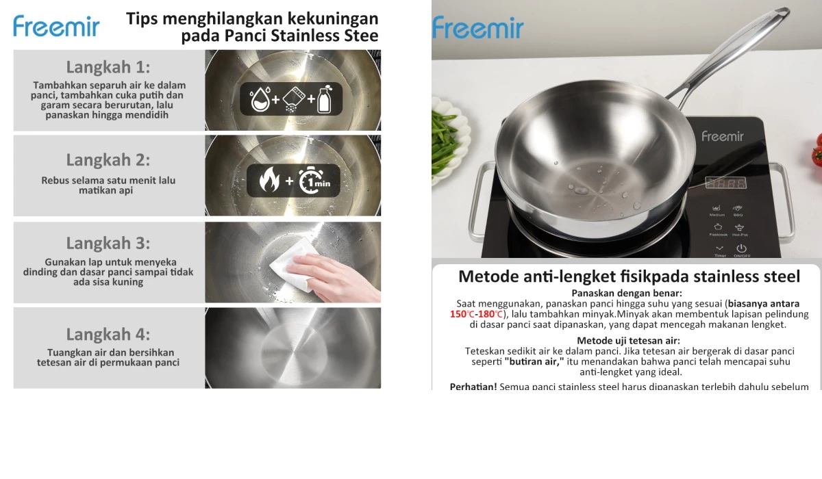 Jual [PREMIUM] freemir Healthy Cooking Pan 24 Cm 20 cm Zero Coating Pan ...