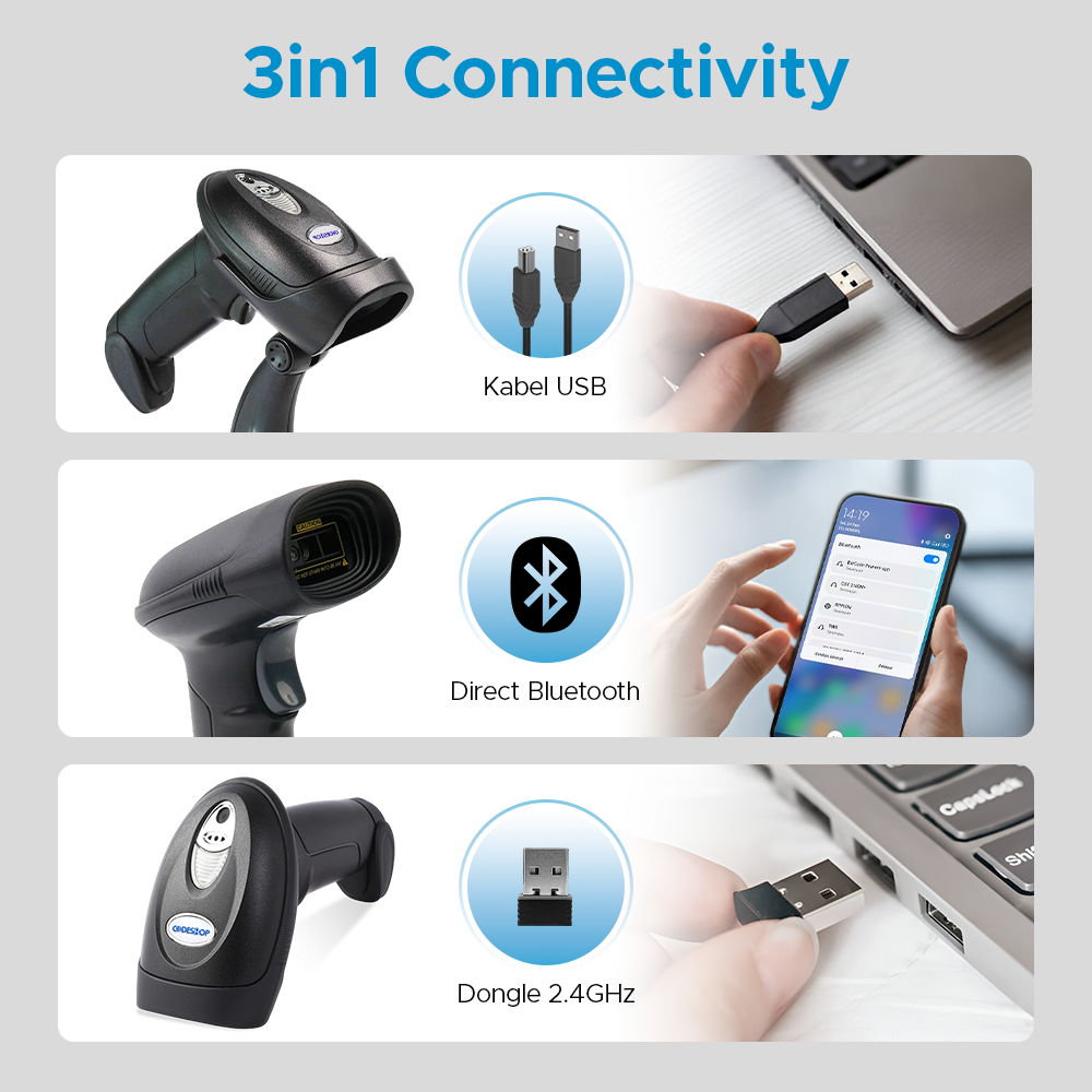 Jual Codeshop CD-9599 Scanner Barcode 1D 2D Imager Wireless Bluetooth ...
