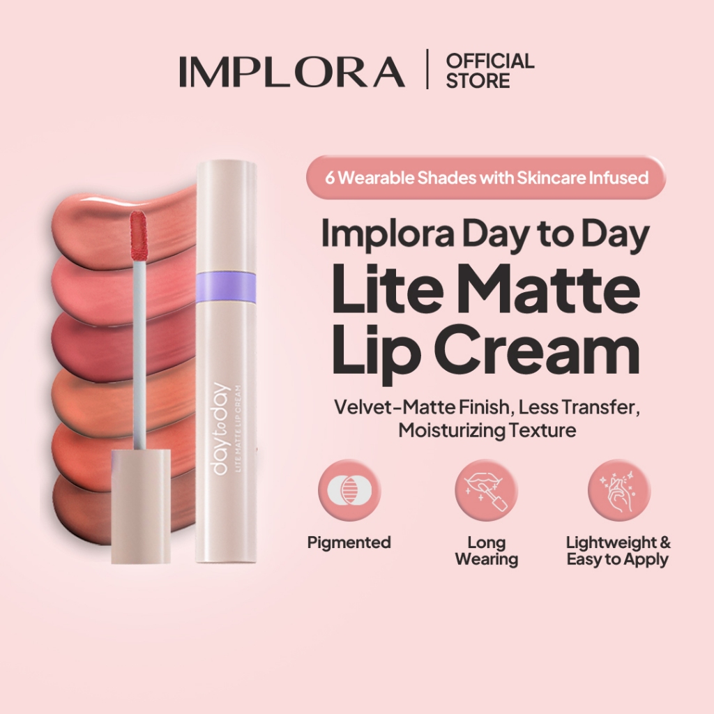 Jual Implora Day to Day Lite Matte Lip Cream/Lipstick Shopee Indonesia