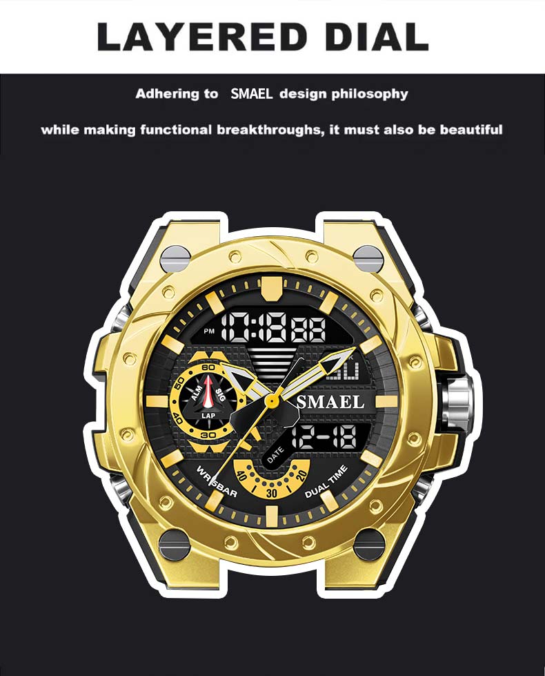 Jual SMAEL 8060 Original Jam Tangan Sport Pria Multifungsi, Tali