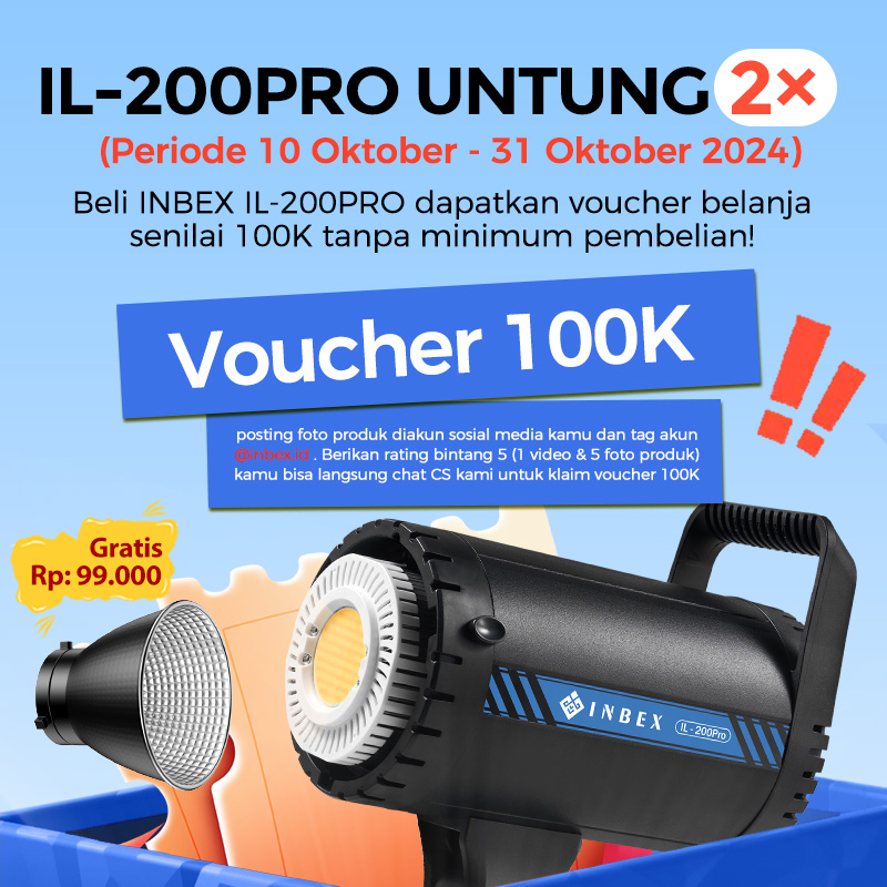 Jual INBEX IL-200PRO Profesional Fill Light Lampu Fotografi Cahaya Isi ...