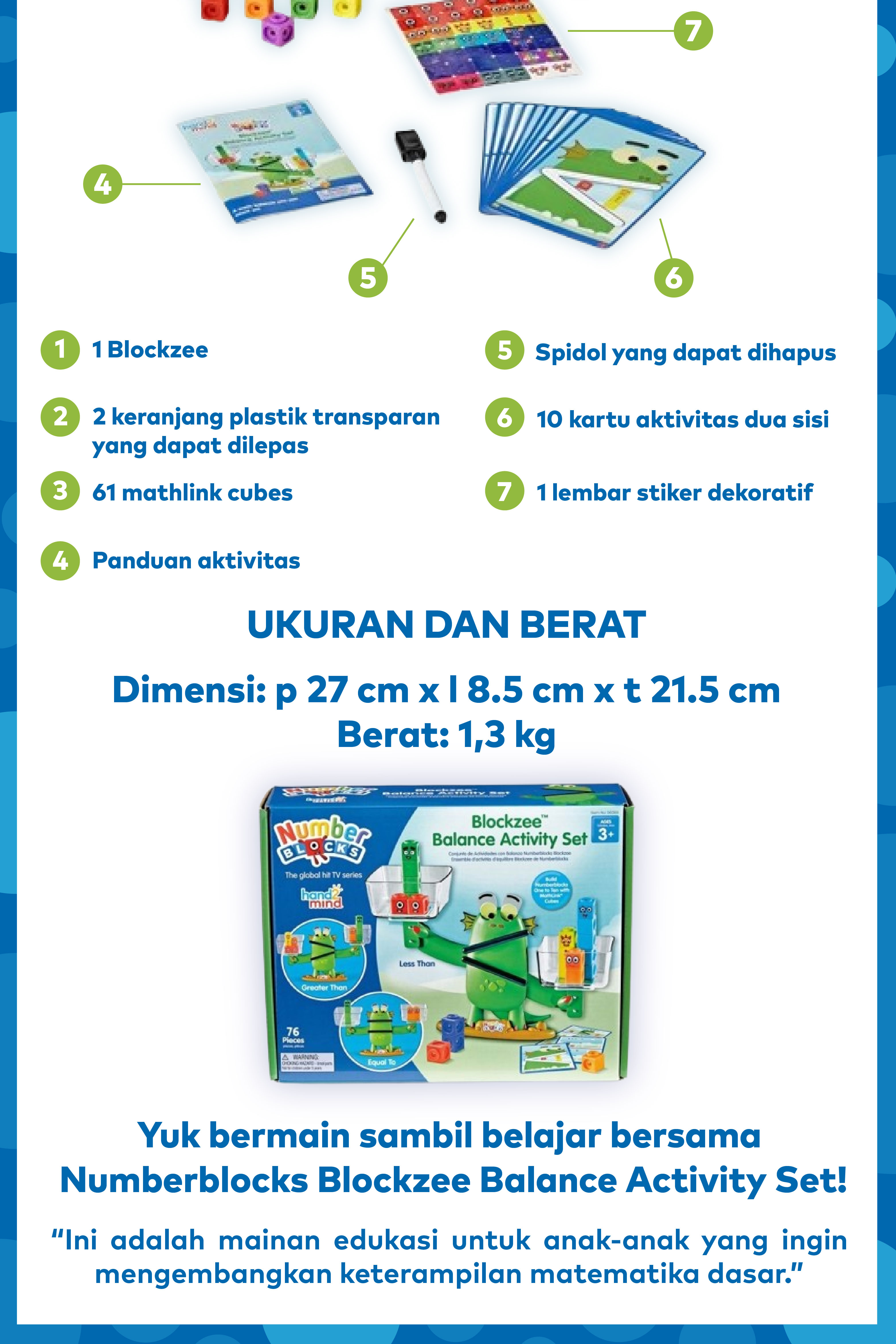 Jual Hand2Mind - Numberblocks Blockzee Balance Scale Activity Set ...