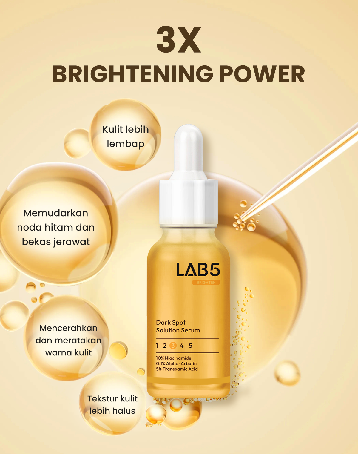 Jual LAB5 Dark Spot brightening Serum 30ml - 3x Brightening Power Serum ...