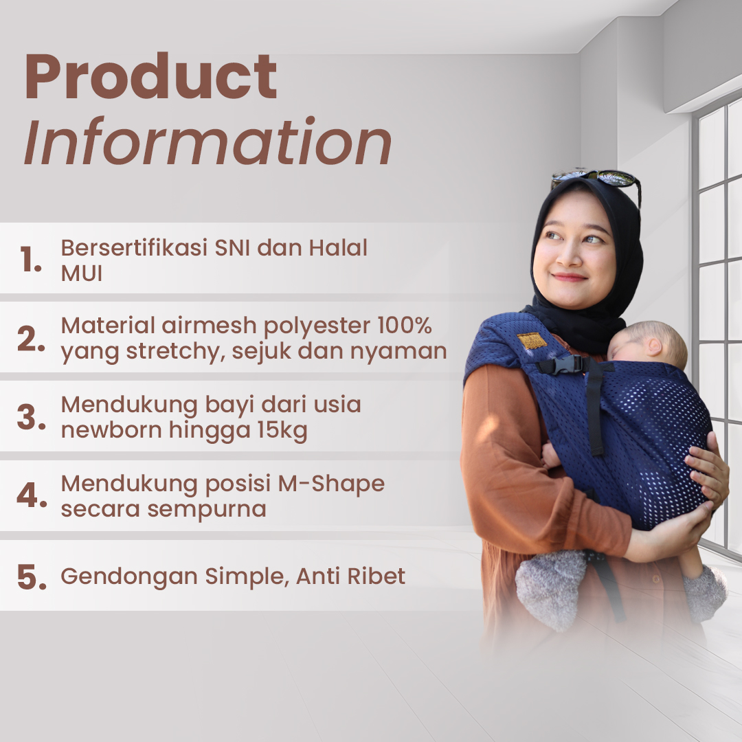 Jual Gendongan Bayi - CUDDLEME Gendongan Geos Fit Air Gendongan Samping