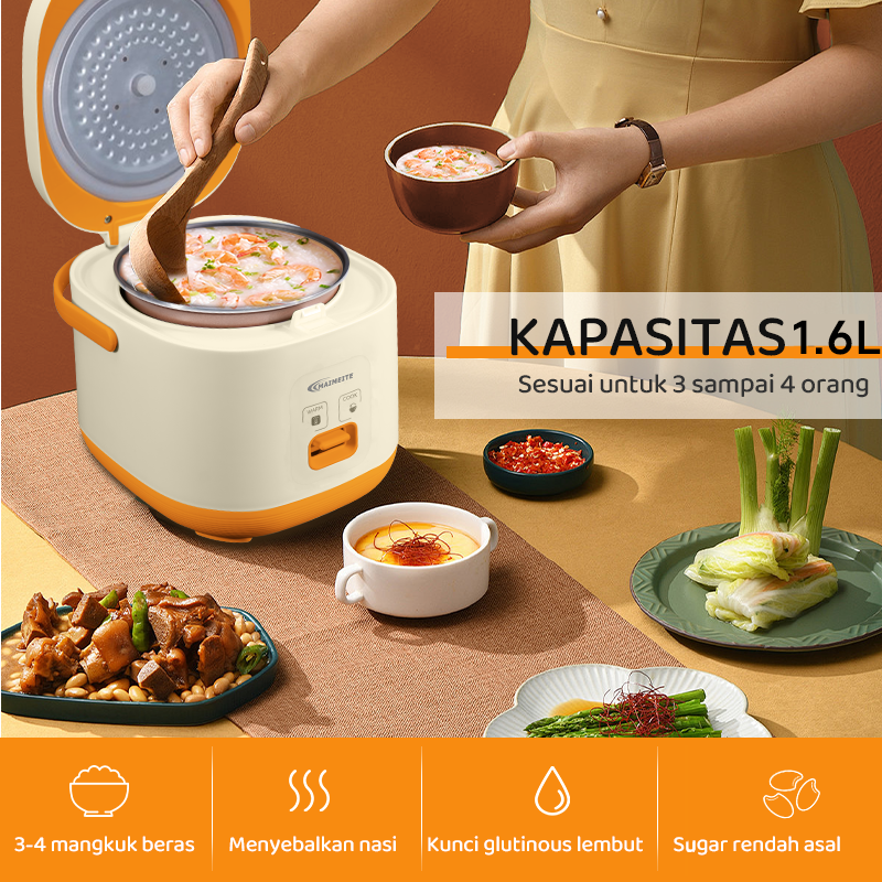 Jual MAIMEITE Rice Cooker 1.6L Mejikom Kecil Mengukus Dan Memasak Rice ...