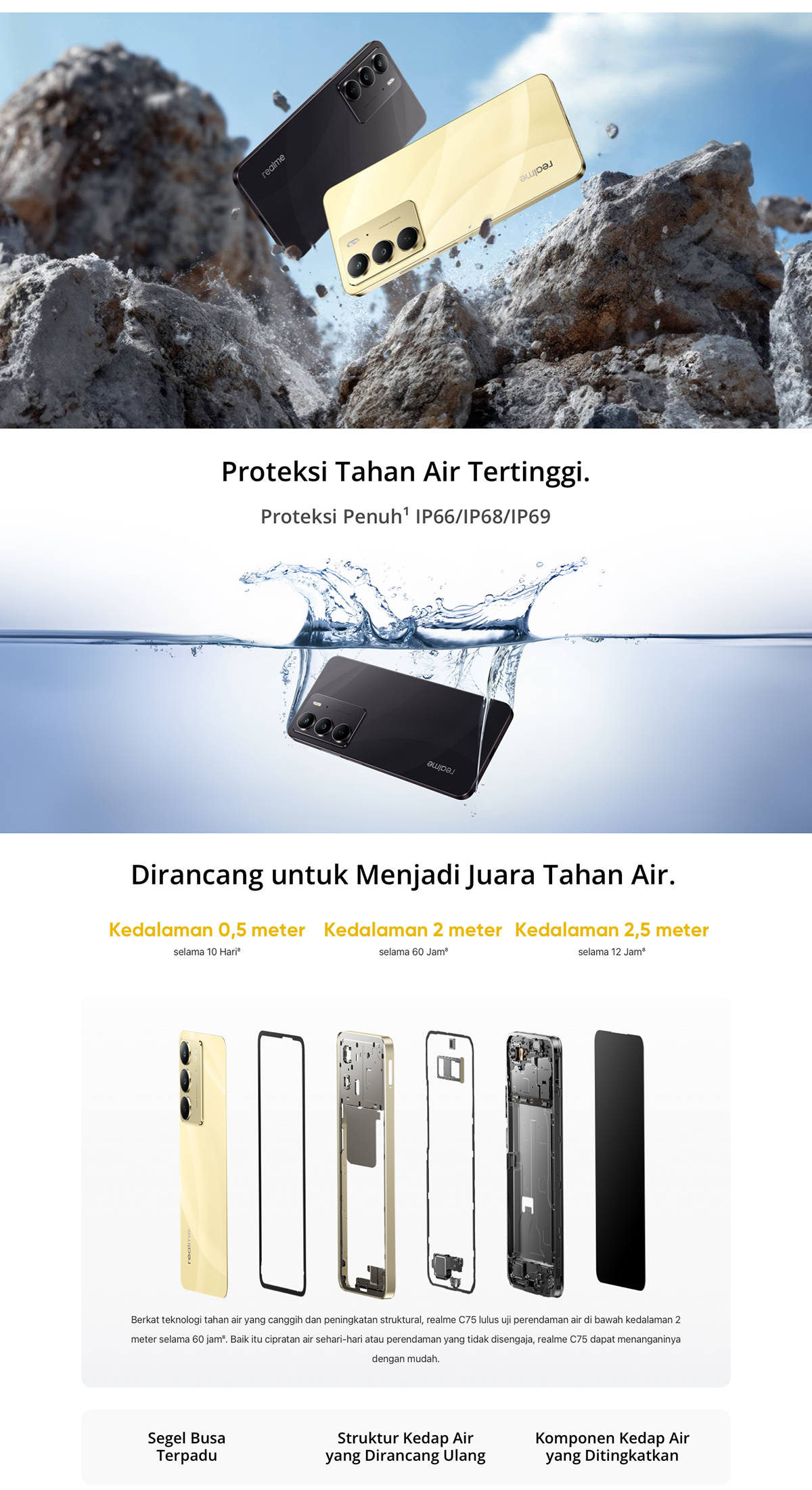 Jual realme C75 8GB+16GB*|128 GB | IP66/68/69 Dust & Water Resistance ...