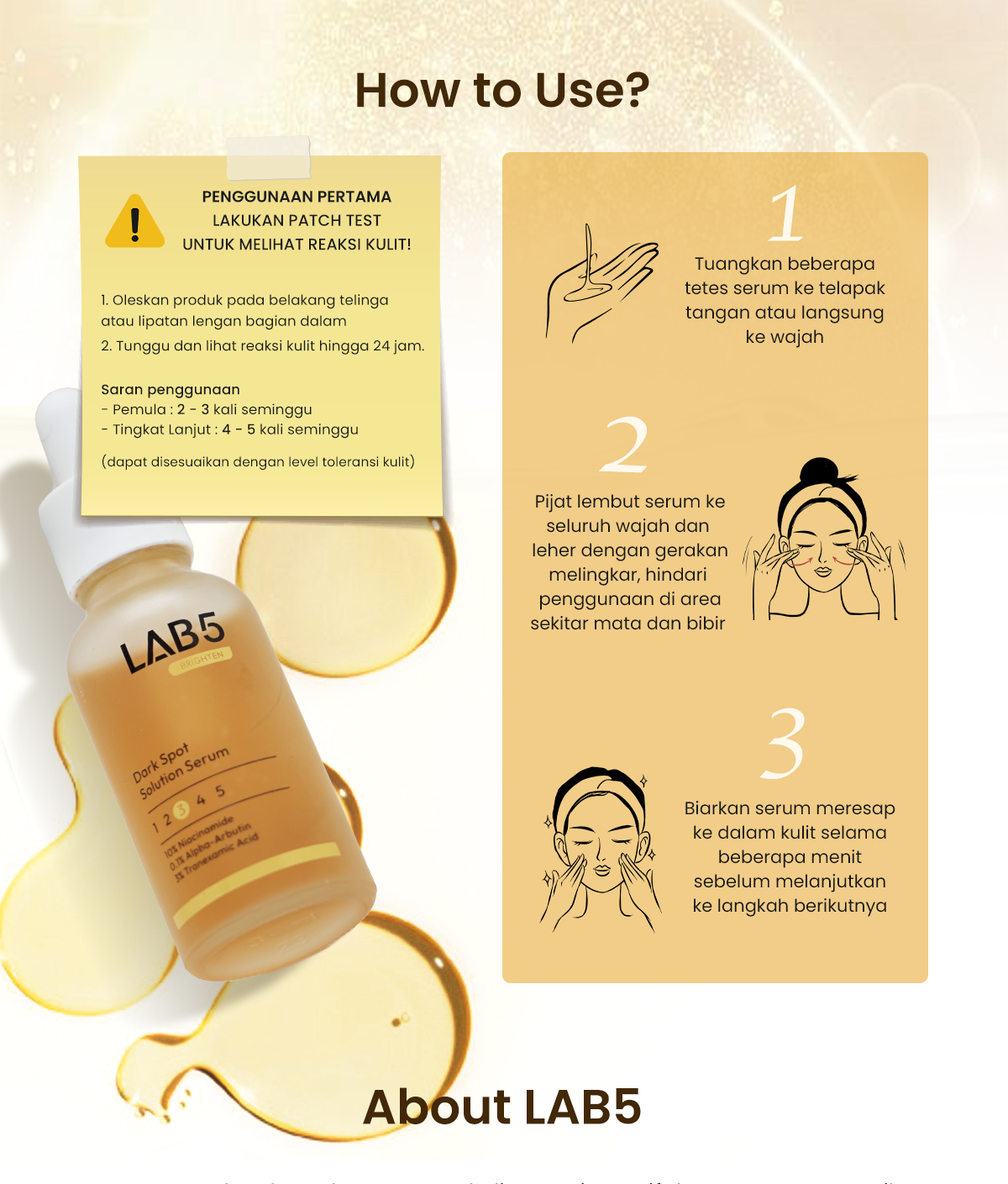 Jual LAB5 Dark Spot brightening Serum 30ml - 3x Brightening Power Serum ...
