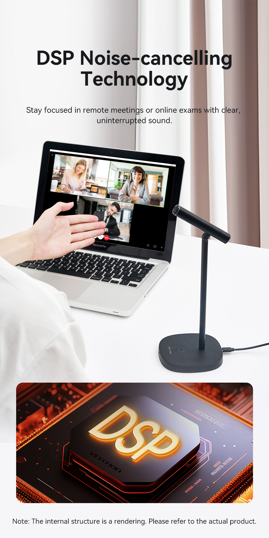 Jual Vention USB Desktop Microphone DSP Noise Cancelling with Mute