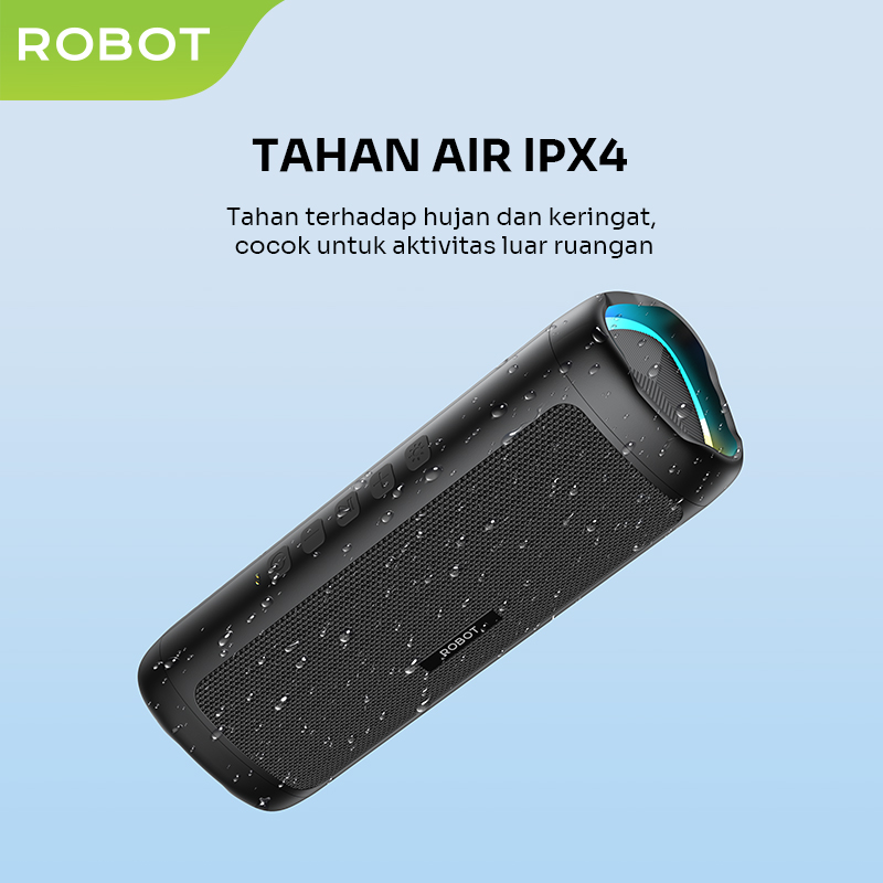 Jual ROBOT Speaker Bluetooth Portable Double Bass 1500mAh 10W Tahan Air ...
