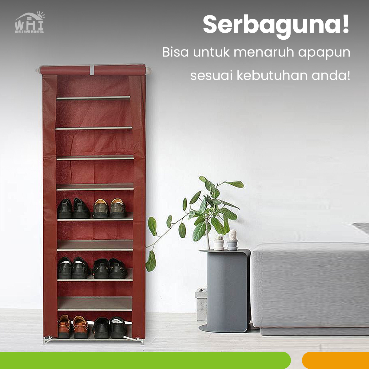 Jual World Home Rak Sepatu Kain 10 Susun Rak Penyimpanan Sepatu ...