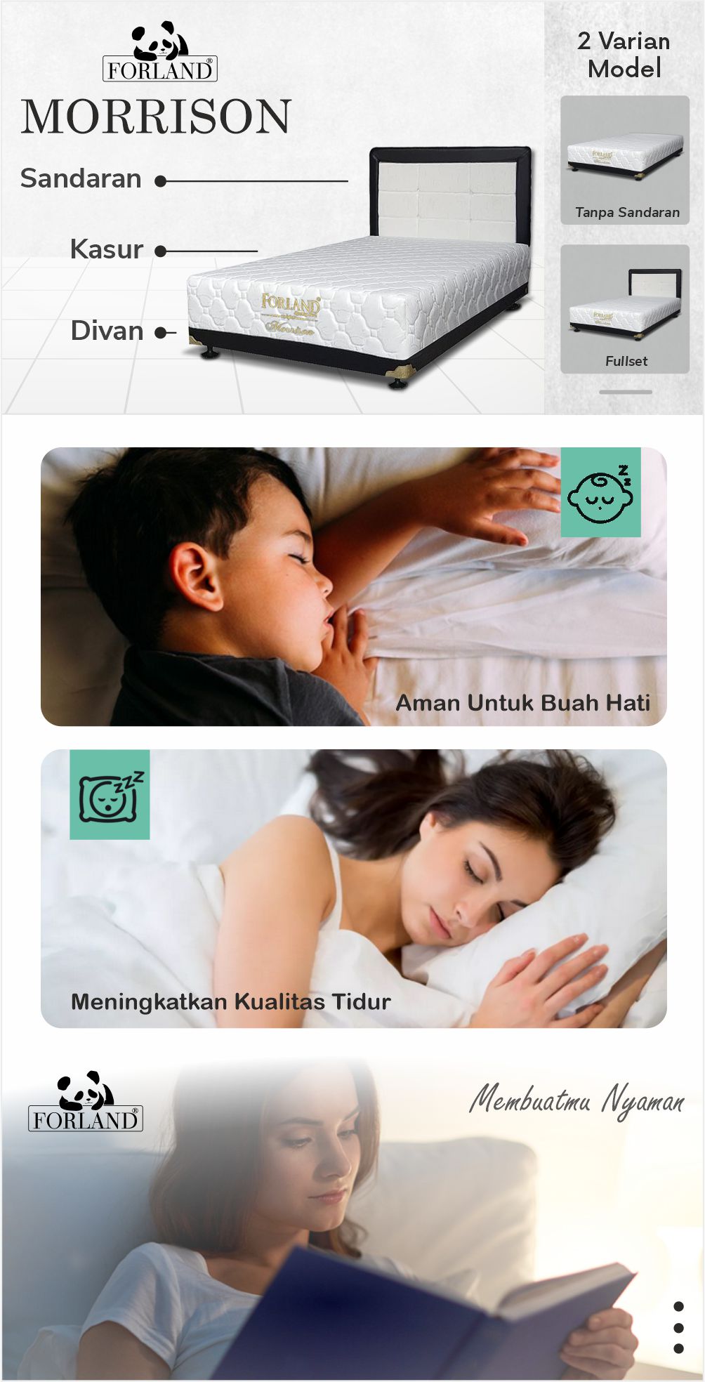 Jual Forland Morrison Springbed Multibed Bonnel Spring | Shopee Indonesia