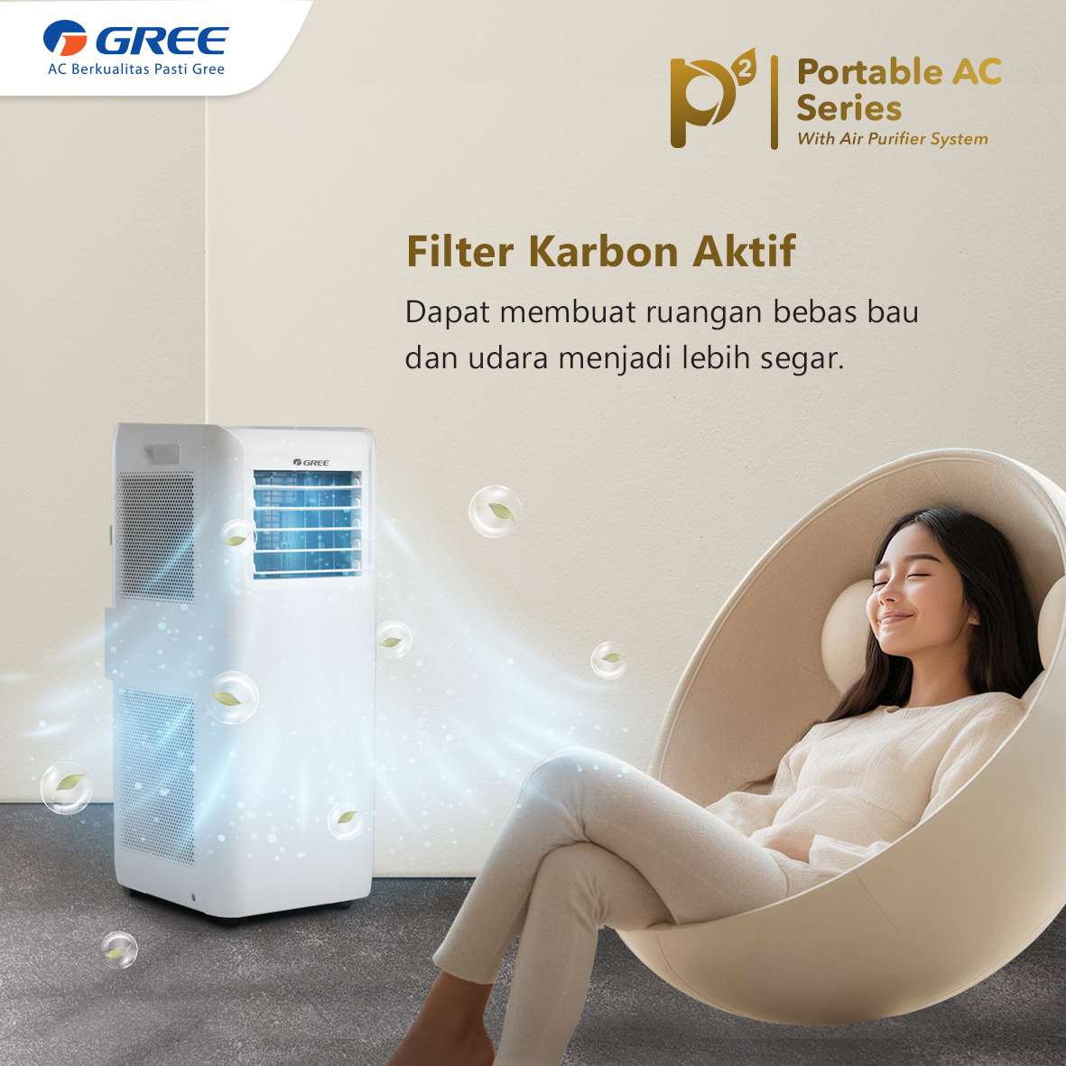 Jual GREE AC Portable 0,5 PK - Air Purifier - Multiplen Speeds - Warna ...