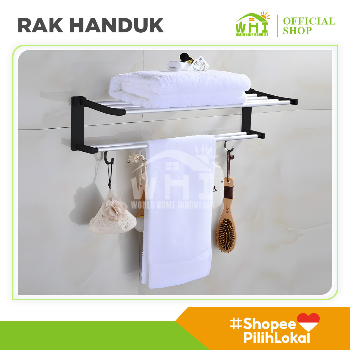 Jual World Home Rak Dinding Kamar Mandi Rak Toilet Rak Gantung Plastik ...