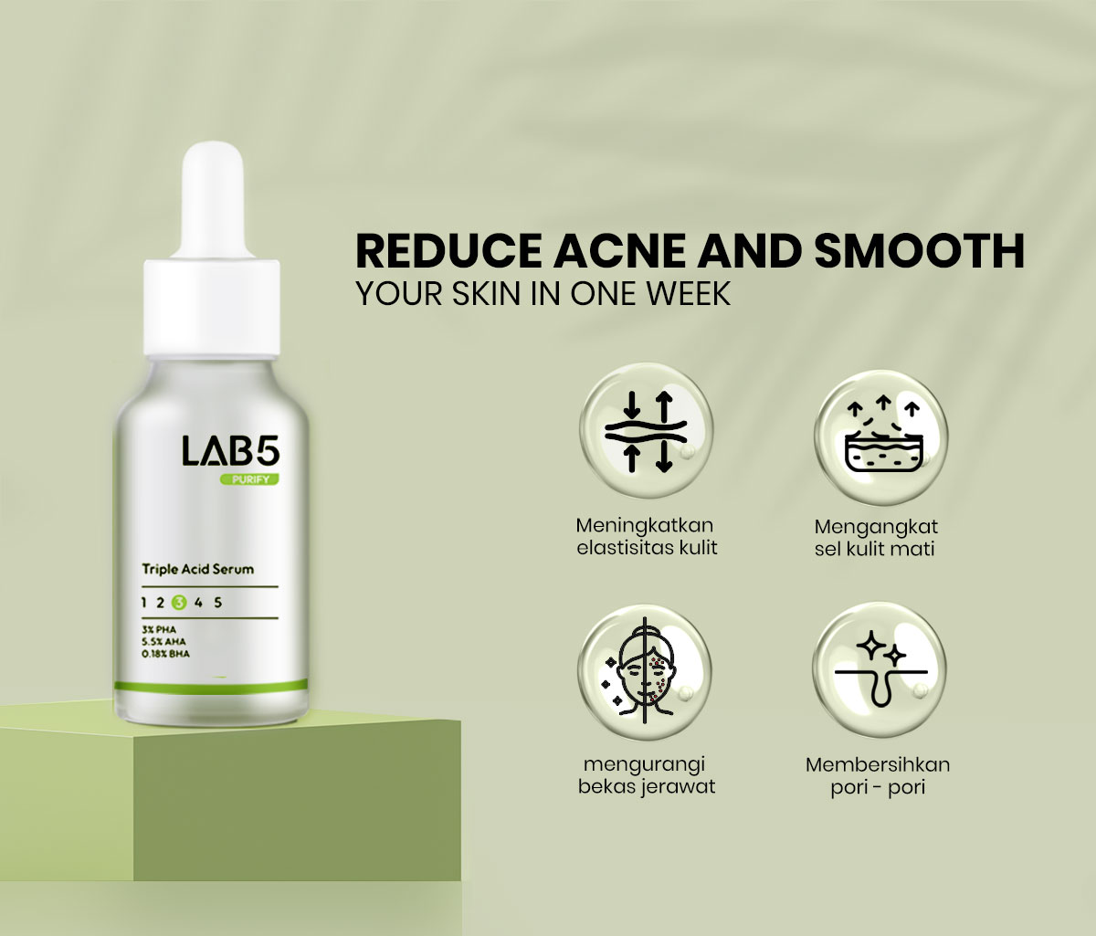 Jual LAB5 3x Triple Acid Serum - Acne Peeling Gentle Serum Glass Skin ...