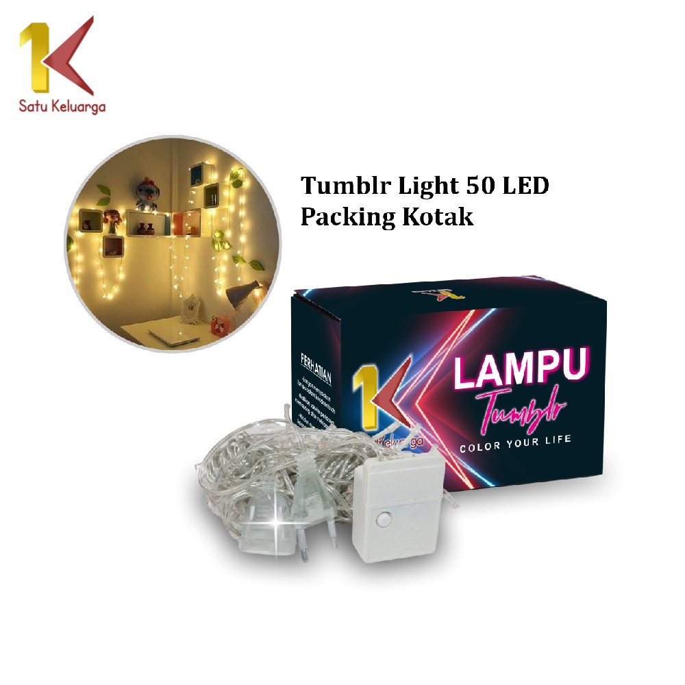 Jual Satu Keluarga Lampu Tumblr C18 Tumblr Light 50 Led Packing Kotak ...