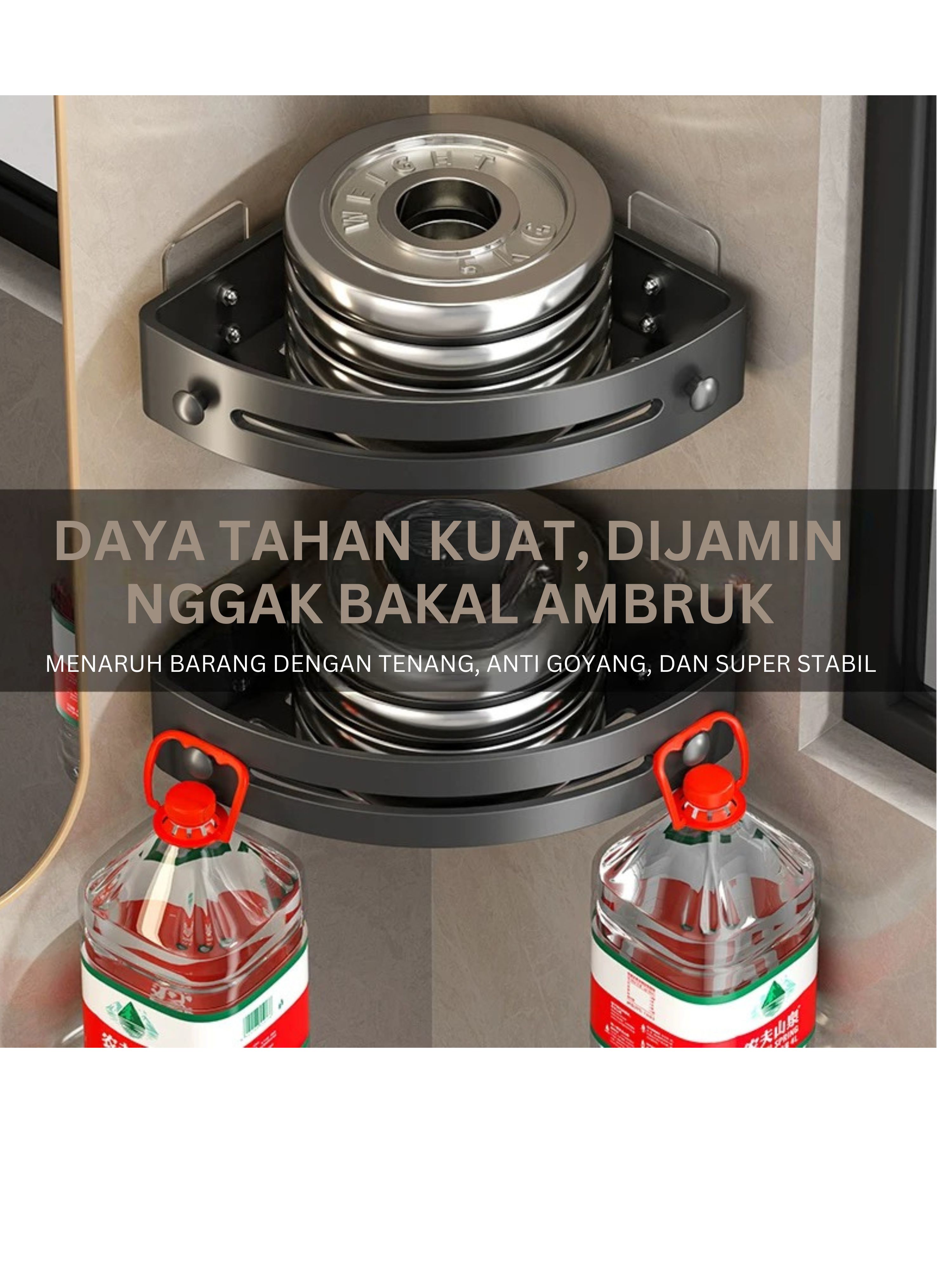 Jual Nanjiren Rak Sudut Kamar Mandi Triangle Rak Susun Serbaguna Sudut ...