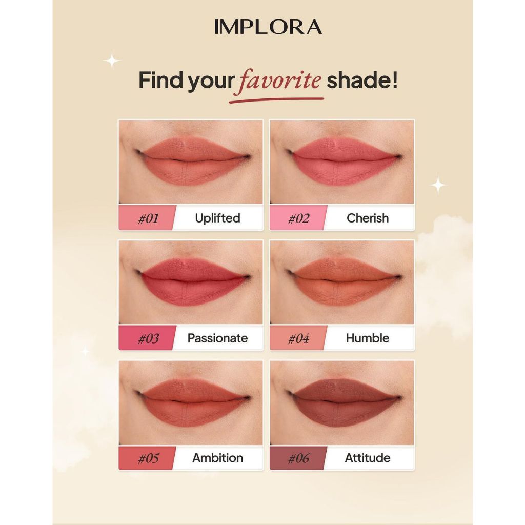 Jual Implora Day to Day Lite Matte Lip Cream/Lipstick Shopee Indonesia