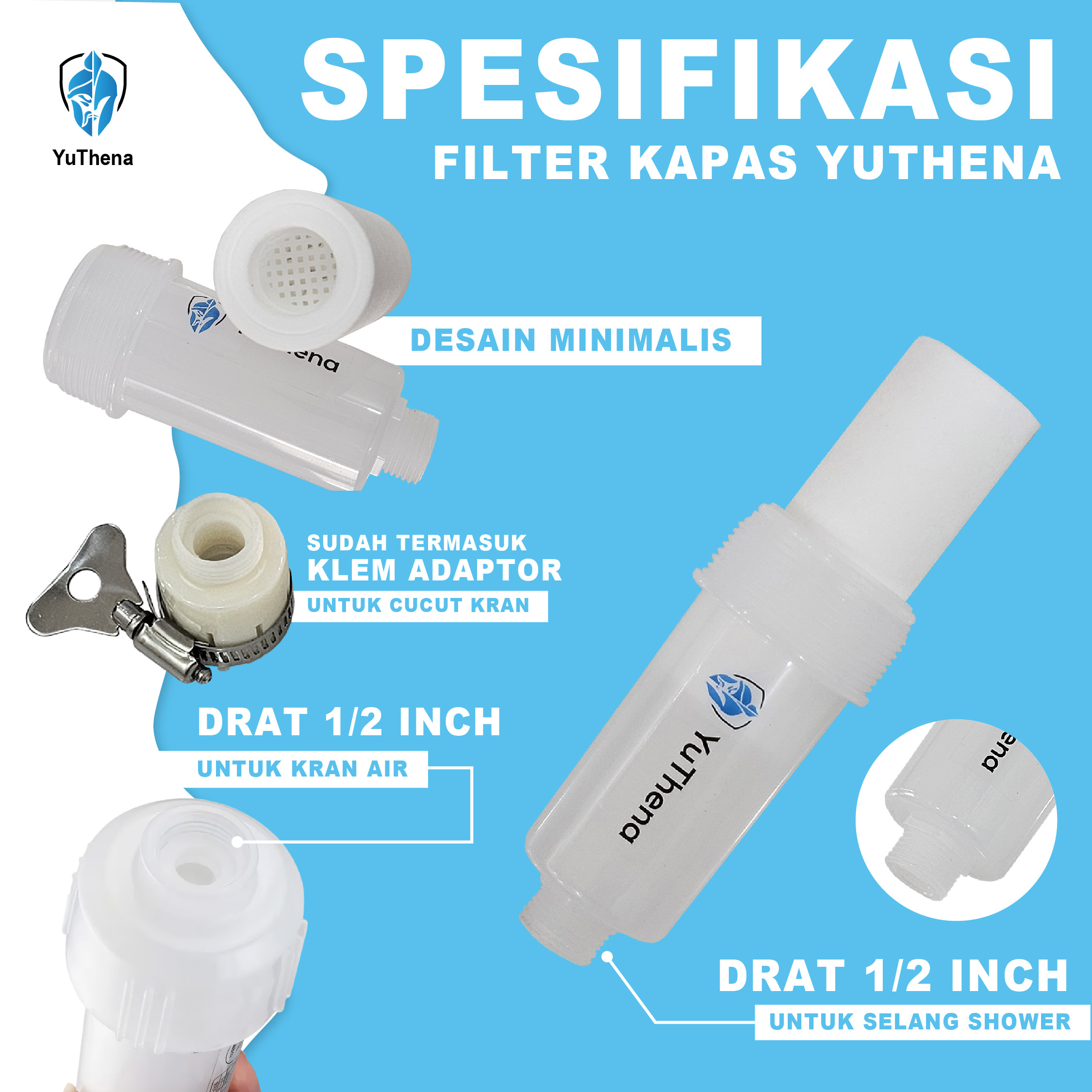 Jual Filter Air Kran Kapas dan Batu Mineral Filter Kran Air Penyaring ...
