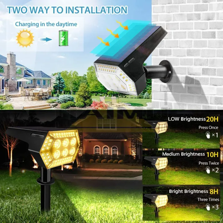 Jual GLEAMARC Lampu Rumput Luar Ruangan Tenaga Surya, Lampu LED Taman ...