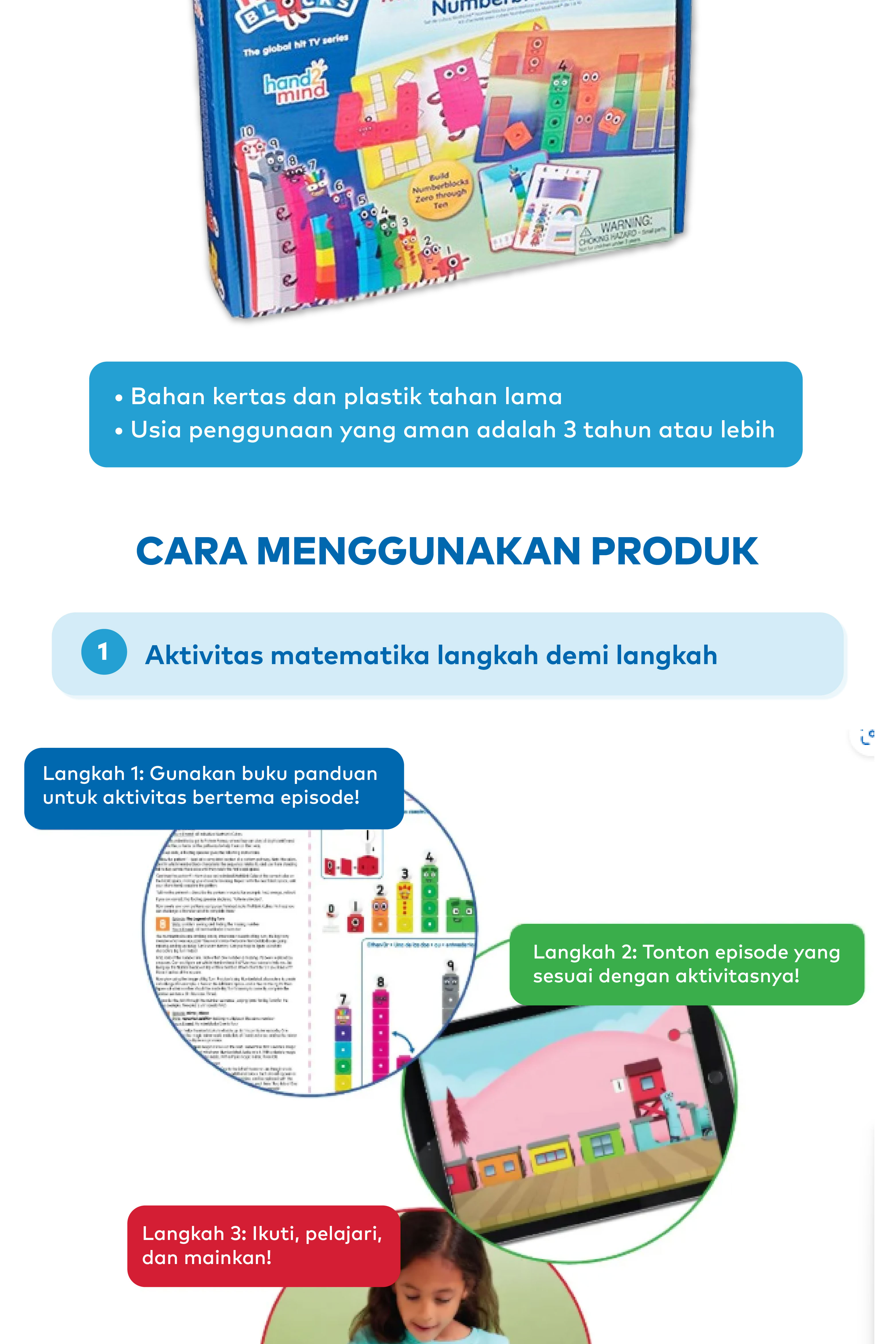 Jual Hand2Mind - Numberblocks MathLink Cubes 1–10 Activity Set | Shopee ...
