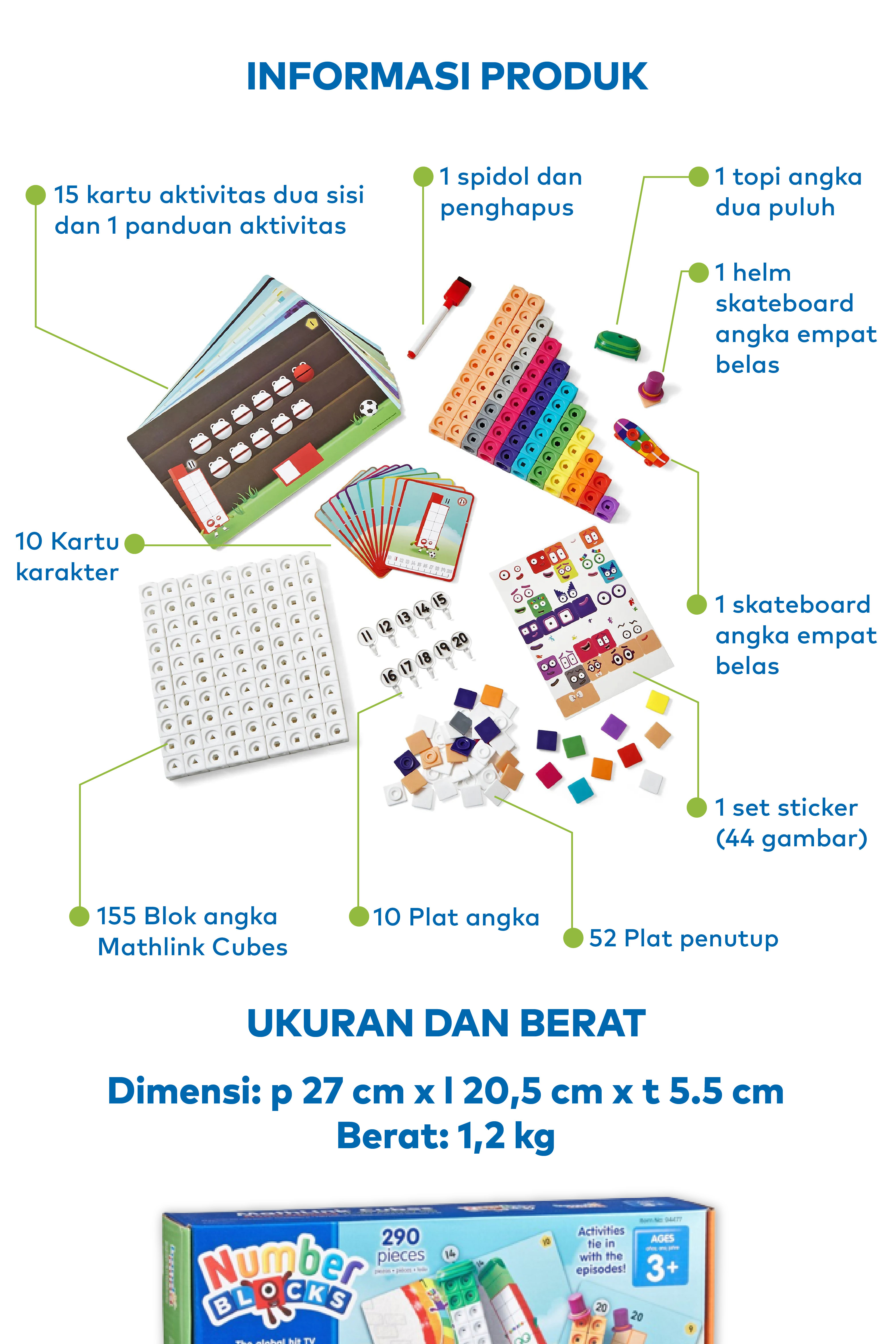 Jual Hand2Mind - Numberblocks MathLink Cubes 11–20 Activity Set ...