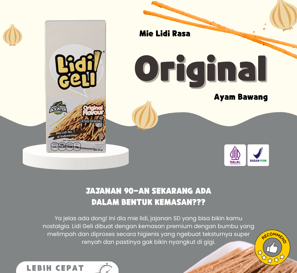 Jual Lidi Geli - Mie Lidi Rasa Original 90gr | Shopee Indonesia