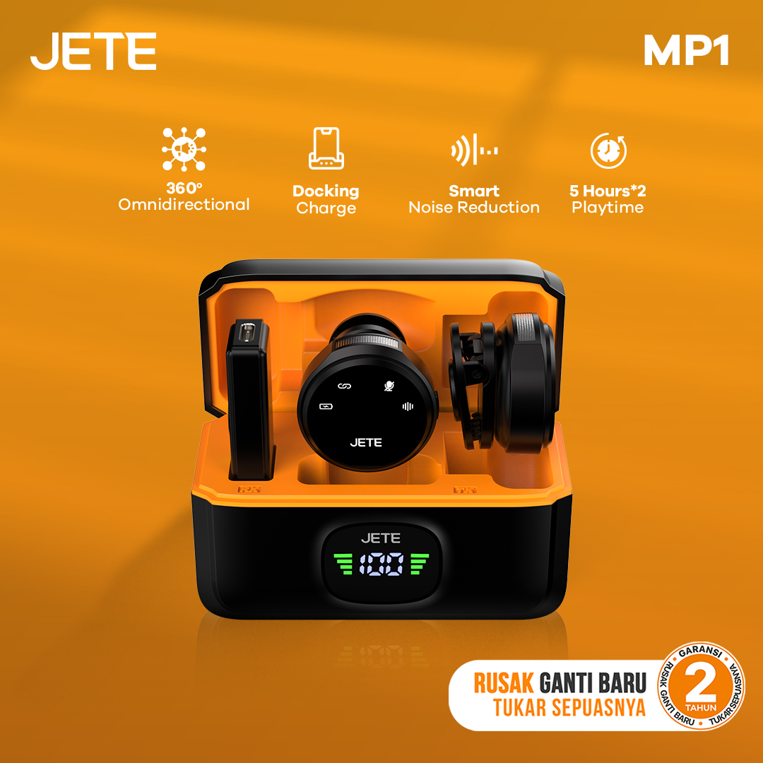 Jual JETE MP1 Microphone Wireless Magnetik with Charging Dock FREE ...