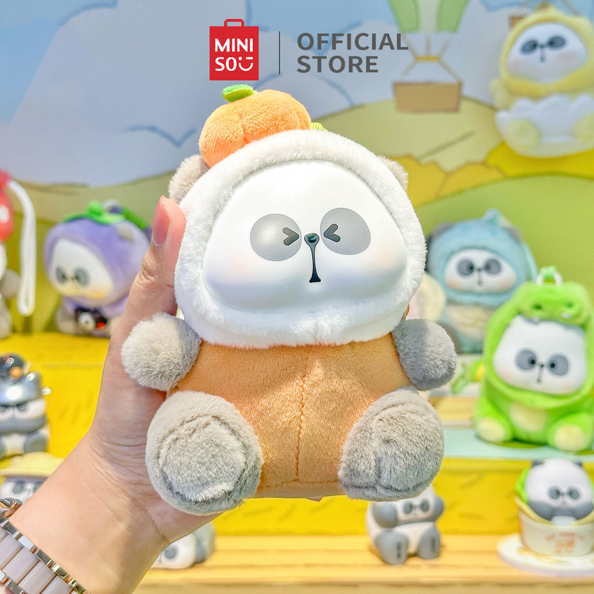 Jual MINISO Mr. Pa Pa Vegetable Series Panda Doll Keychain Blind Box ...