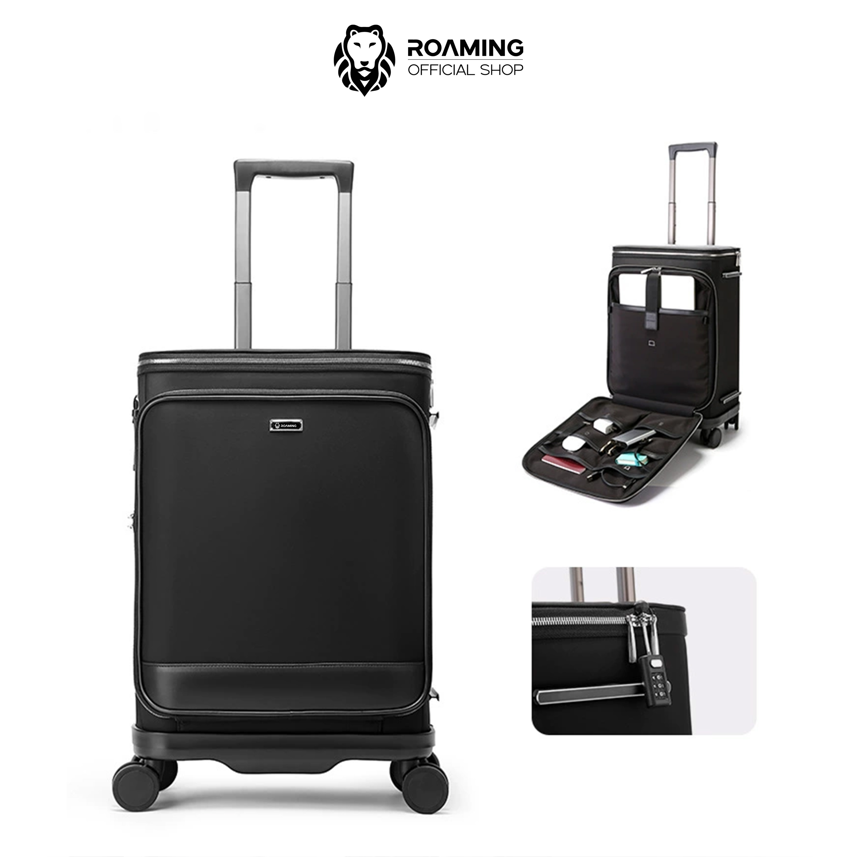Jual Roaming Koper Kain Front and Top Load Ringan Size Kabin 20 Inch ...