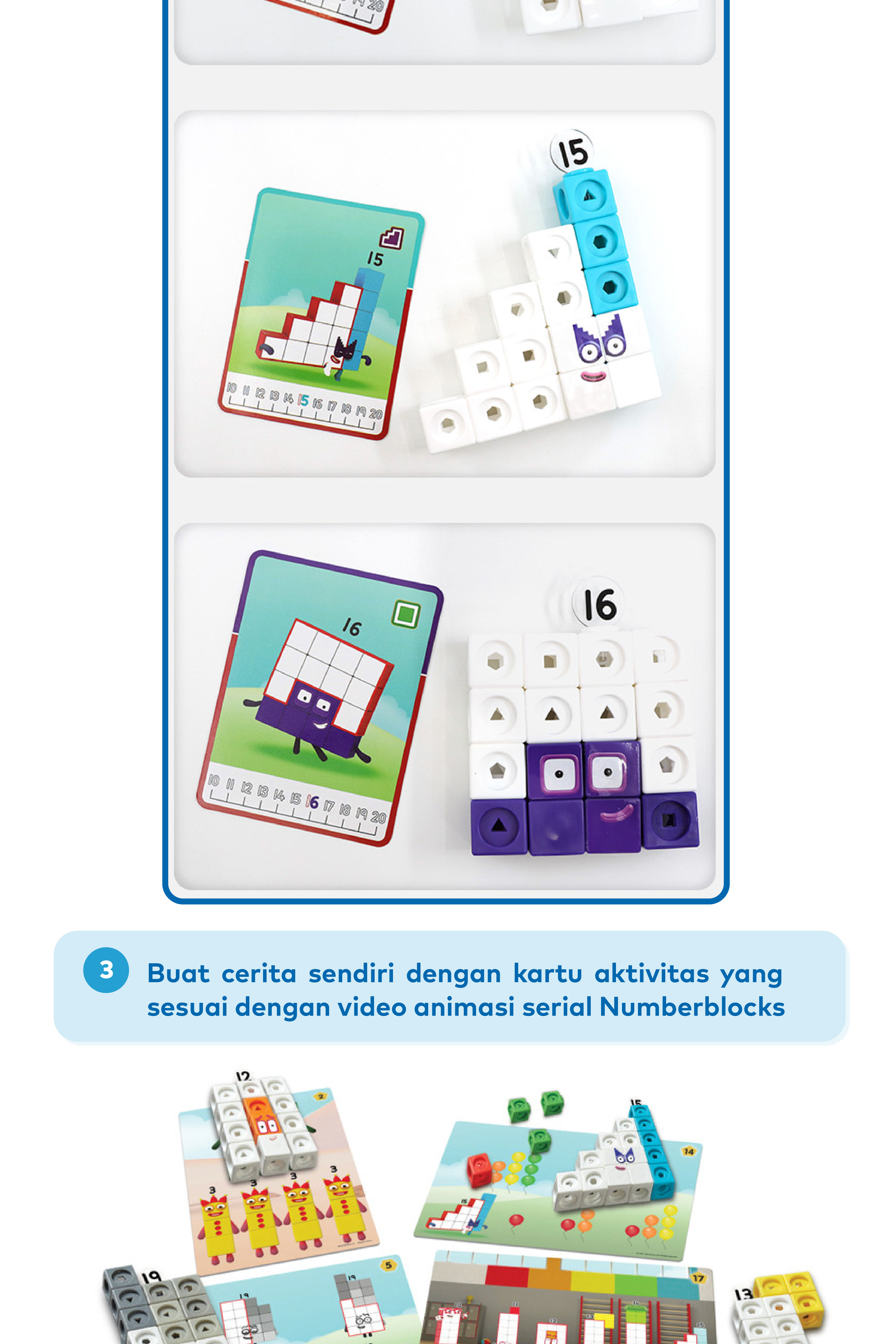 Jual Hand2Mind - Numberblocks MathLink Cubes 11–20 Activity Set ...