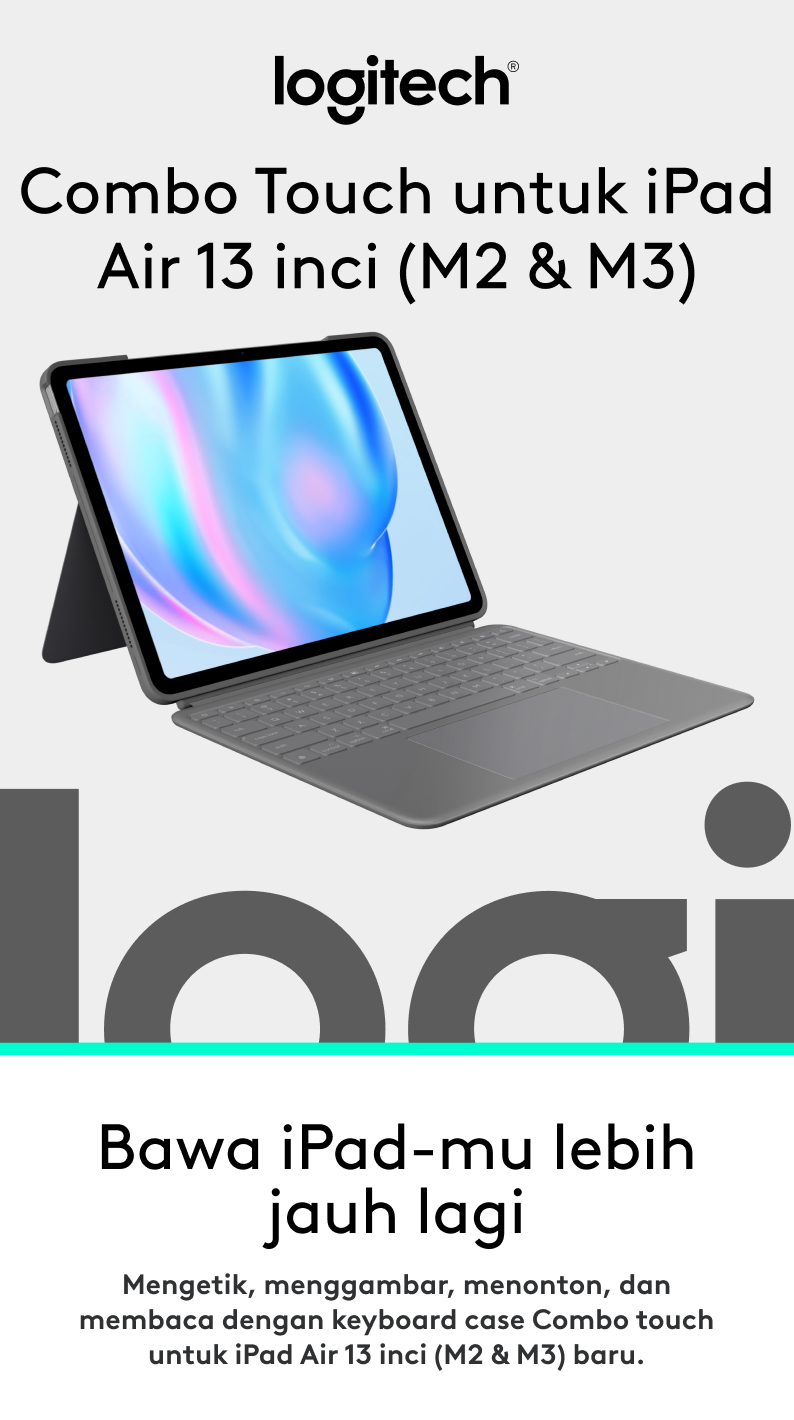 Jual Logitech Combo Touch Keyboard Case untuk iPad Air 13 inch (M2