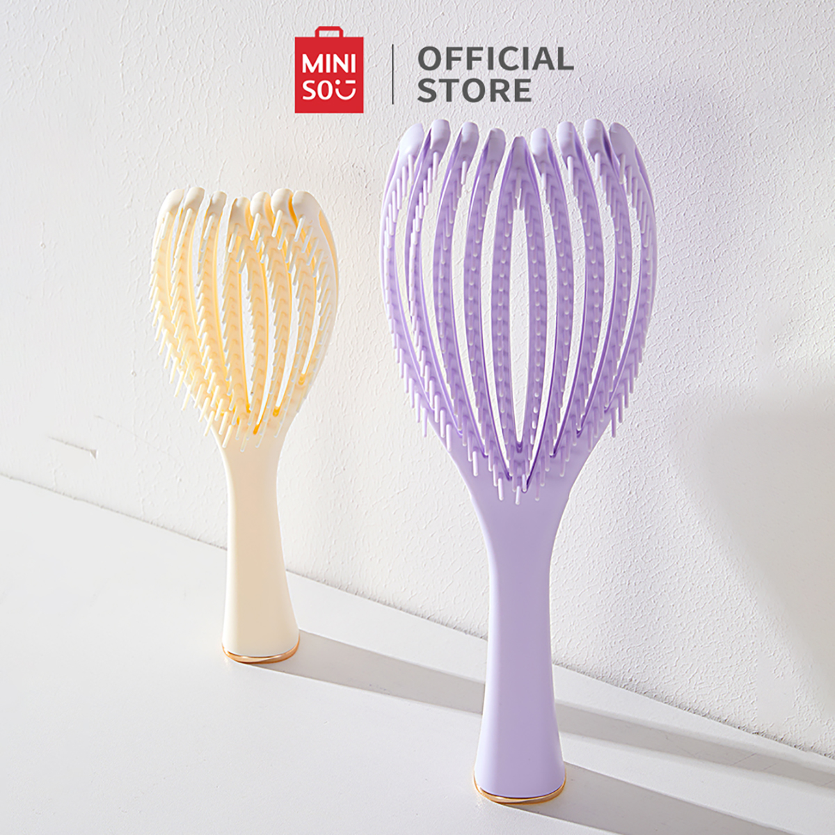 Jual Miniso Massage comb Sisir Combs Angel Shell Massager Brush ...