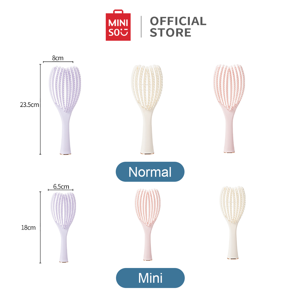 Jual Miniso Massage comb Sisir Combs Angel Shell Massager Brush ...