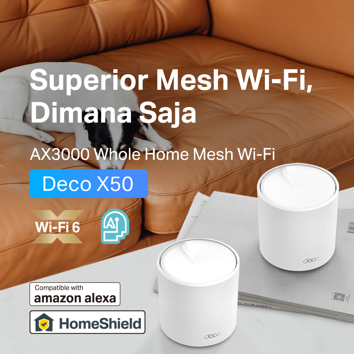 Jual TP-Link Deco X50 | AX3000 Mesh WiFi 6 System | Dual Band | Gigabit ...