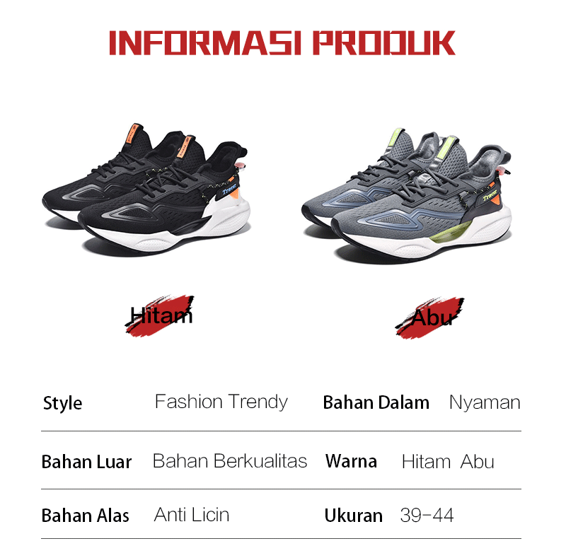 Jual Keeping Sepatu Pria Sneakers Hitam Sepatu Olahraga Kets Cowok ...