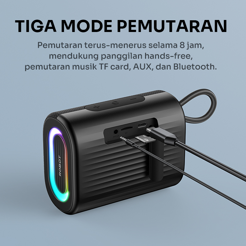 Jual ROBOT RB190 Speaker Bluetooth 1200mAh 6.0 Portable Powerful Bass ...