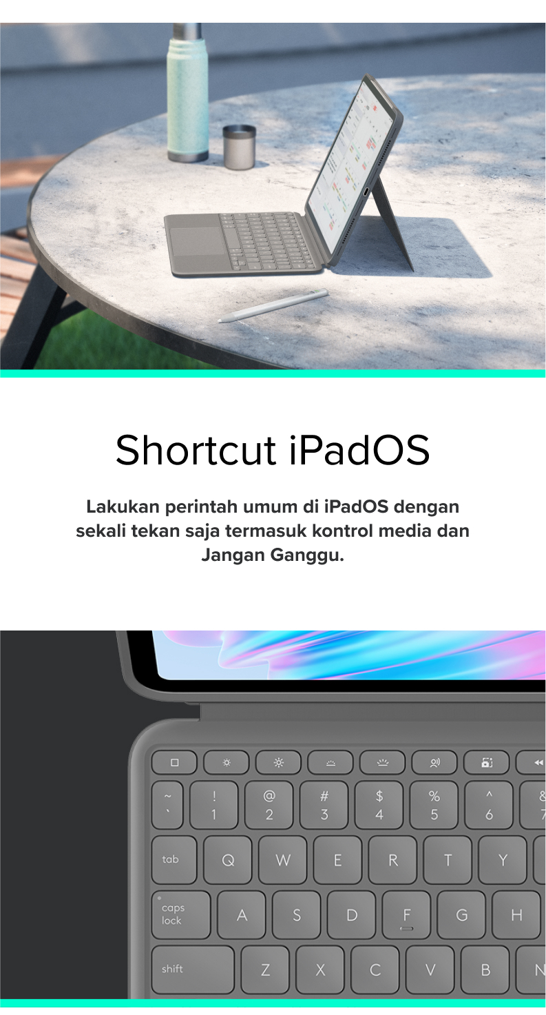 Jual Logitech Combo Touch Keyboard Case untuk iPad Air 13 inch (M2
