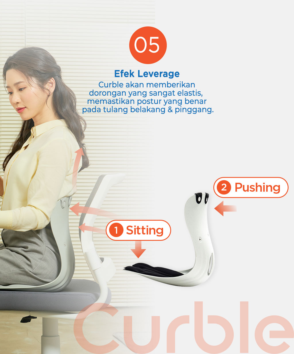 Jual Curble Posture Chair Grand (Black) & Cover - BUY 2 GET 4 (2pcs ...