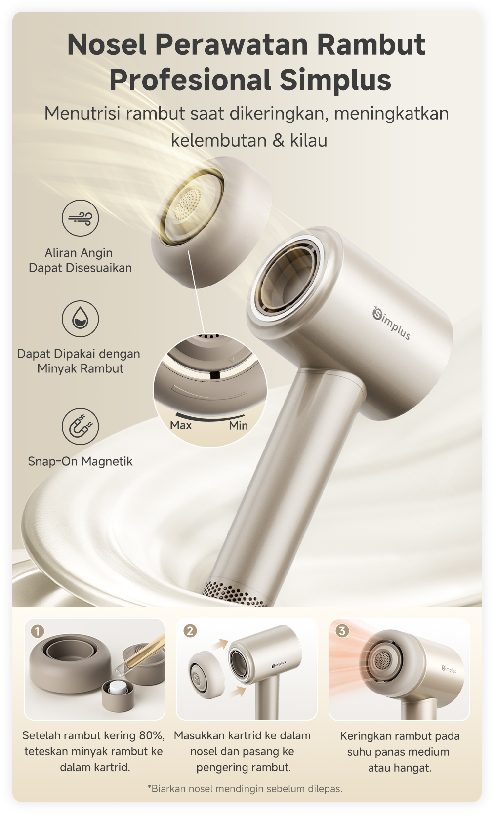 Jual Simplus Pengering Rambut High Speed Hair Dryer Kecepatan Tinggi ...