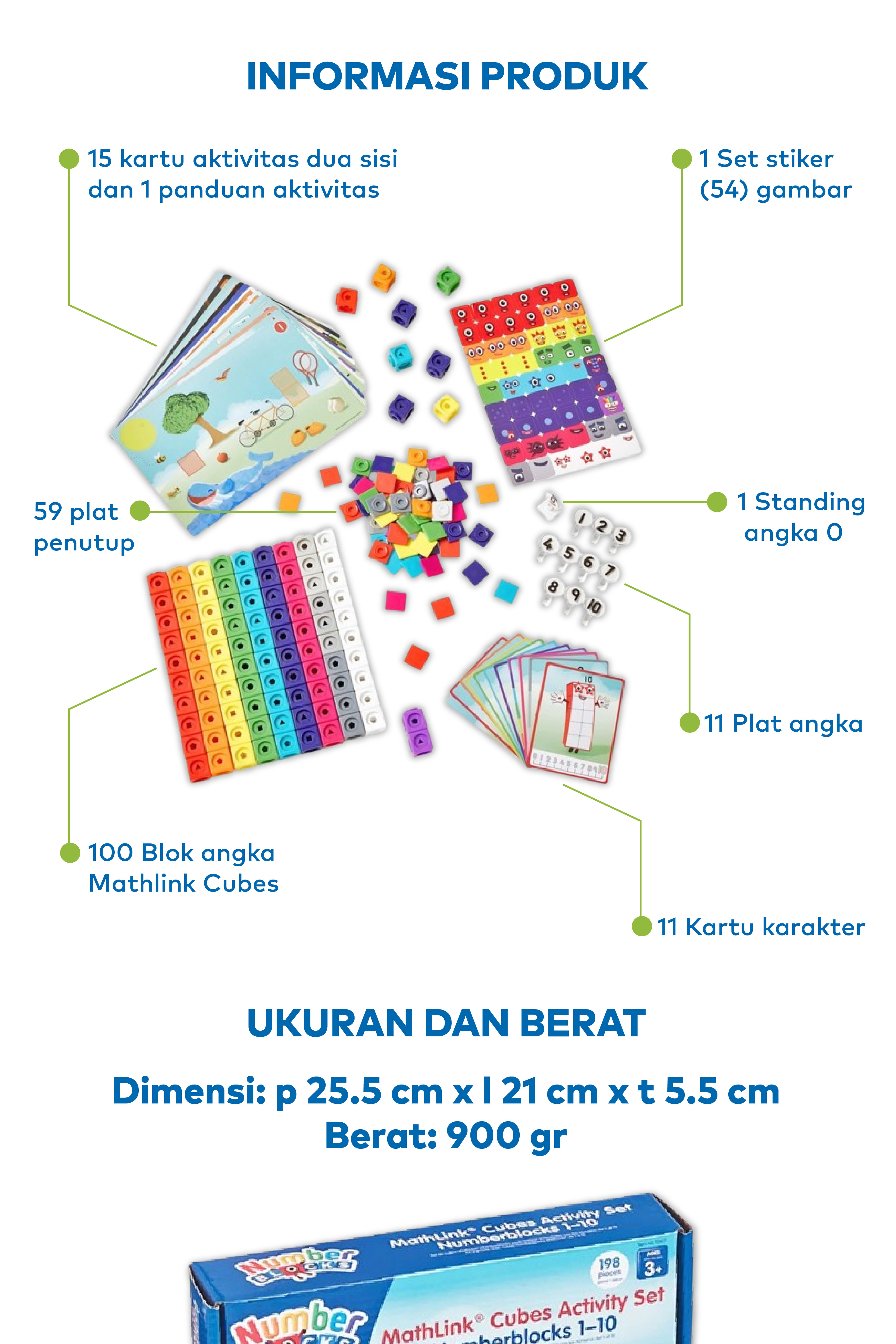 Jual Hand2Mind - Numberblocks MathLink Cubes 1–10 Activity Set | Shopee ...