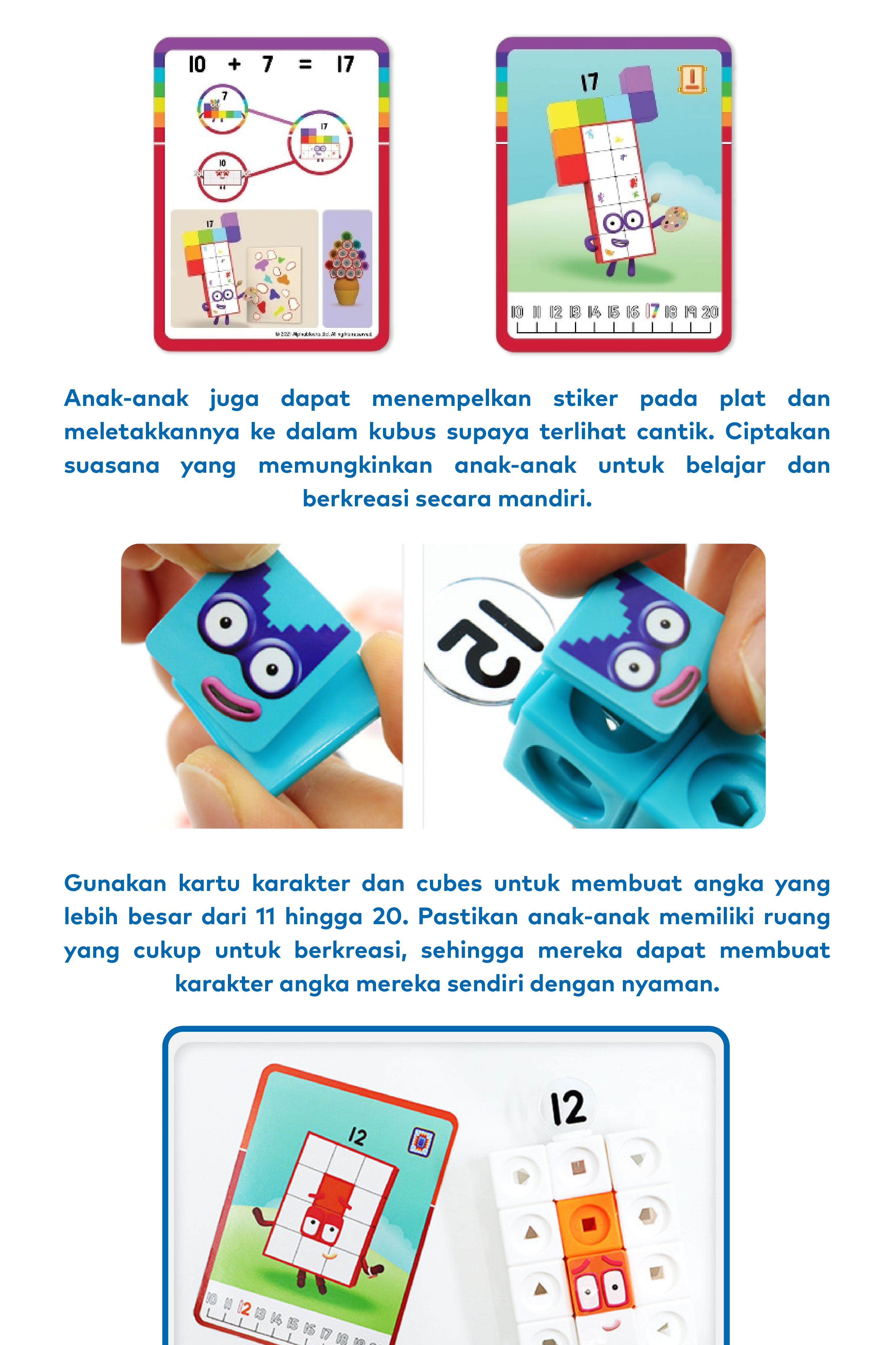 Jual Hand2Mind - Numberblocks MathLink Cubes 11–20 Activity Set ...